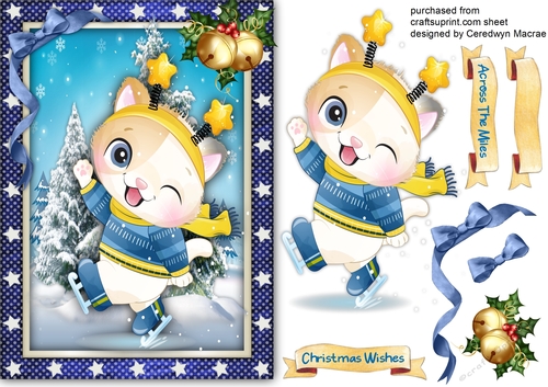 A5, Gorgeous Christmas Kitty  1