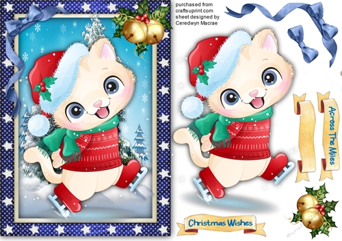 A5, Gorgeous Christmas Kitty  3