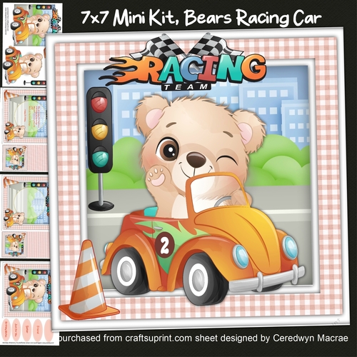 7x7 Mini Kit, Bears Racing Car