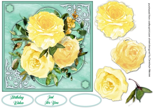 Beautiful Buttercup Posy , 7x7