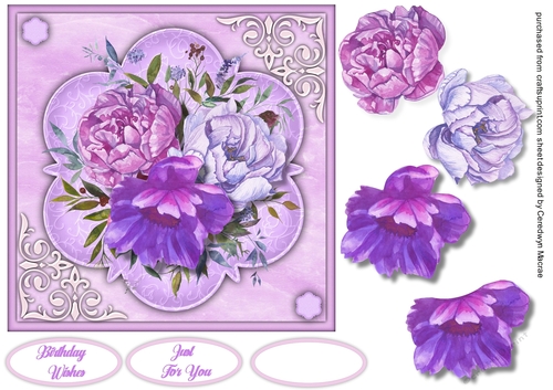 Beautiful Lilac Posy , 7x7