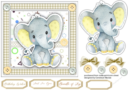 Beautiful Yellow  Ellie 7x7 