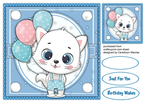 7x7  Kittys Ballons  1 