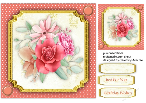 Beautiful Watercoloured Pink Flowers 