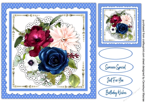 Beautiful Boho Roses on lace 