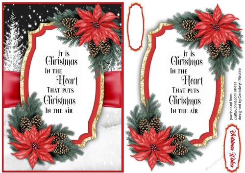 A5,  Gorgeous Poinsettia and Quote 1