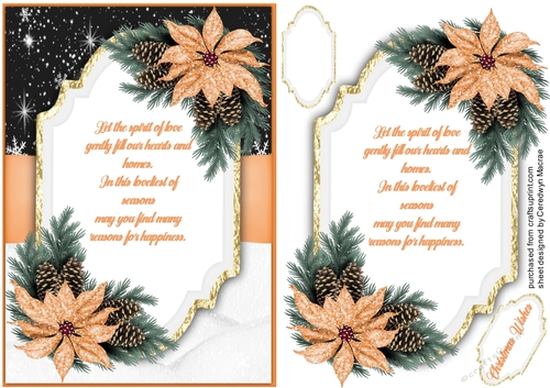 A5,  Gorgeous Poinsettia and Quote 4