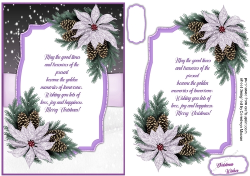 A5,  Gorgeous Poinsettia and Quote  5