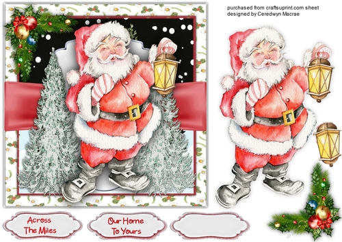 Santa Finds His Way   ,7x7 