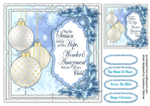 Christmas Baubles and Quote  1