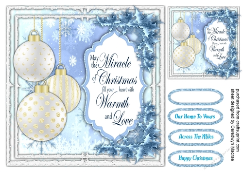 Christmas Baubles and Quote  2
