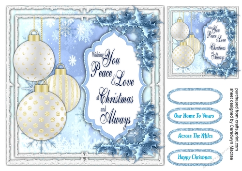 Christmas Baubles and Quote  3