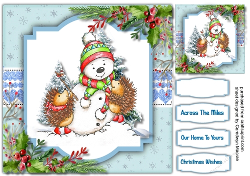 Hegehogs Christmas Friends