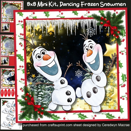 8x8 Mini Kit, Frozen Dancing Snowmen 