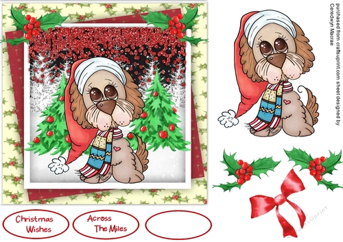 Cute Christmas Dog 