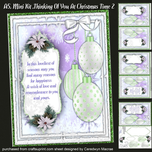 A5 Mini Kit, Thinking Of You At Christmas Time 2