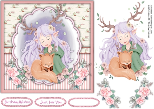 Beautiful Reindeer Girl