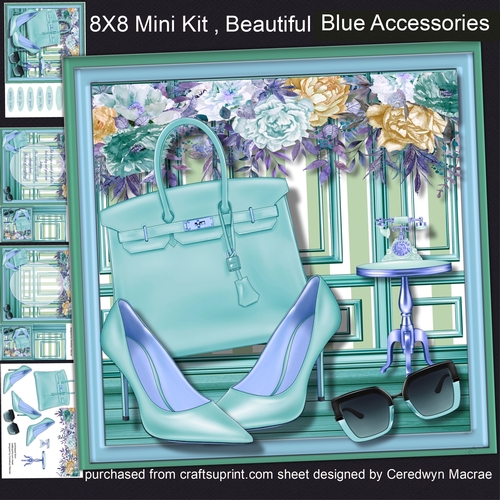 8x8 Mini Kit, Beautiful Blue Accessories 