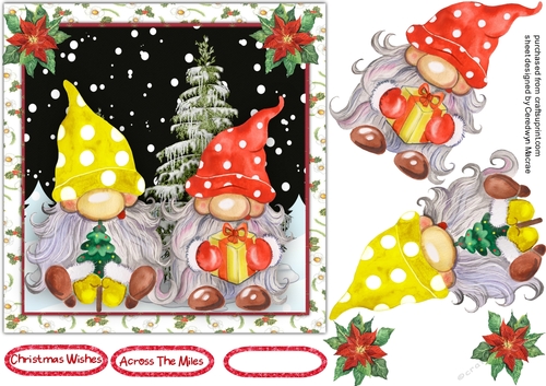 7x7 Gorgeos Christmas Gnomes  2