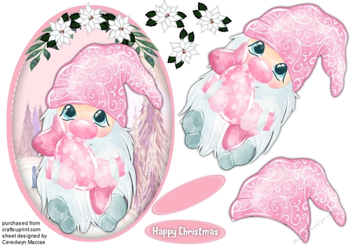 Happy Pink Gnome