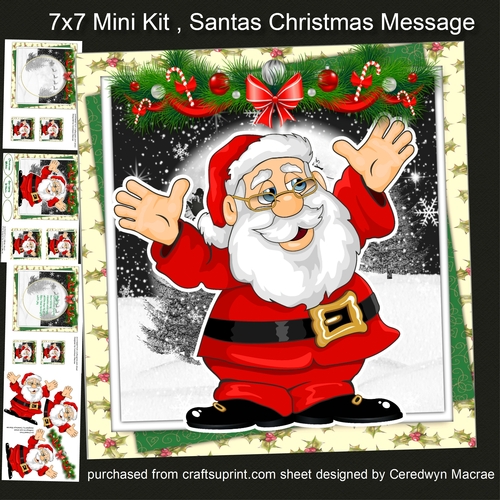7x7 Mini Kit, Santas Christmas Message 