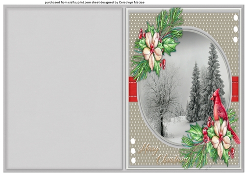 A5, Print and fold Merry Christmas 