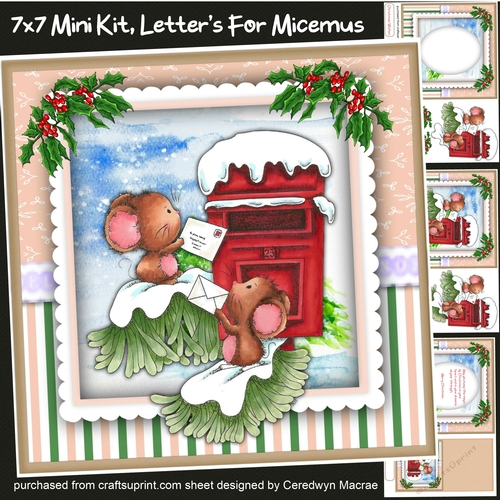 7x7 Mini Kit, Letters For Micemas