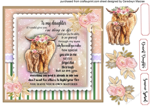 To My Special Daughter 7x7 
