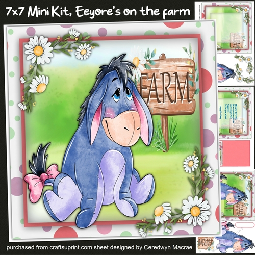 7x7 Mini Kit , Eeyores On The Farm