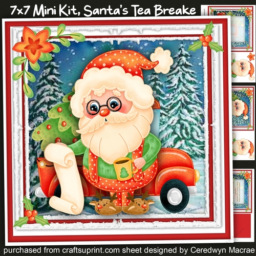 7x7 Mini Kit, Santas Tea Break