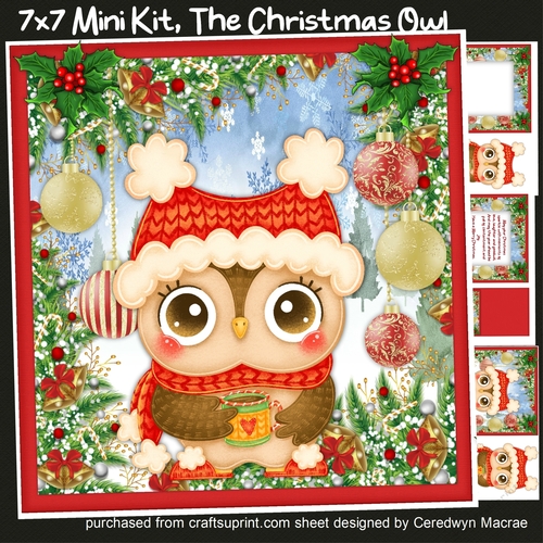 7x7 Mini Kit, The Christmas Owl