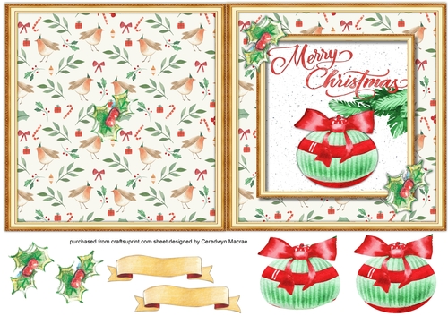 Print and Fold , Christmas Bauble