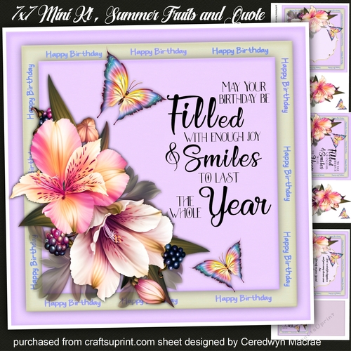 7x7 Mini Kit, Summe Fruits and Quote