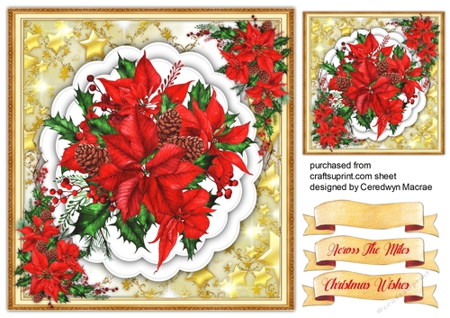 8x8  Gorgeous Poinsettias
