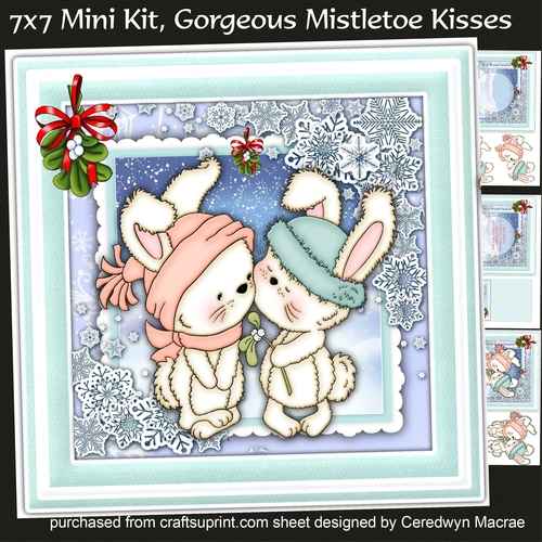 7x7 Mini Kit, Gorgeous Mistletoe Kisses