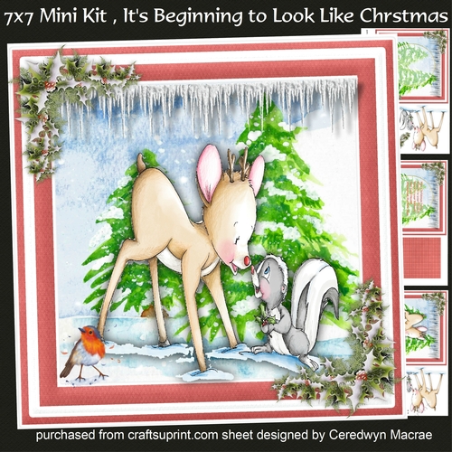 7x7 Mini Kit, Its Begining To Look Like Christmas