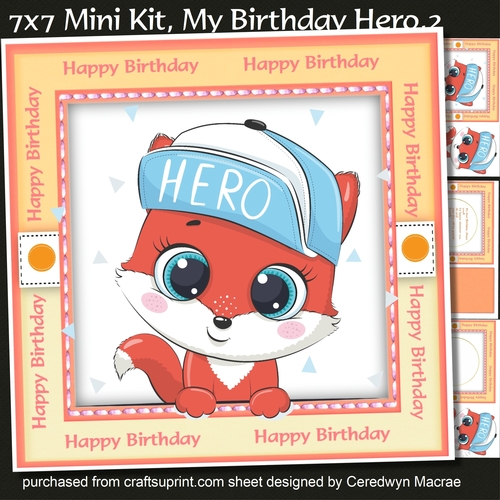 7x7 Mini Kit, My Birthday Hero , 2