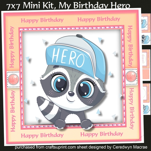 7x7 Mini Kit, My Birthday Hero , 3
