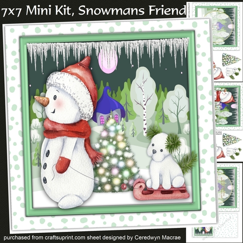 7x7 Mini Kit , Snowman and Friend