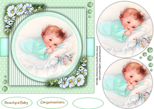 7x7 Quick Cards  Beautiful Baby 