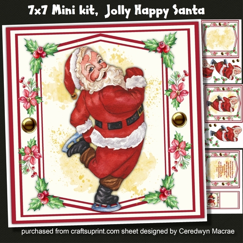 7x7 Mini Kit, Jolly Happy Santa
