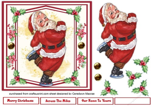 7x7 Quick Card Jolly Santa