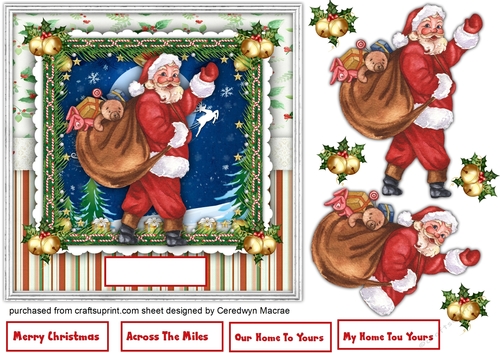 7x7 Quick Card , Santas Toy Sack
