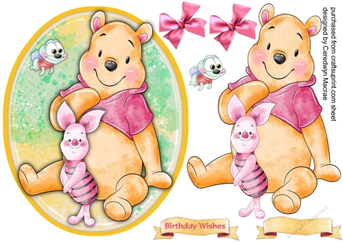 Beautiful Phoo and Piglet Topper