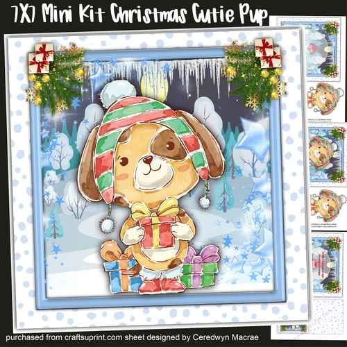 7x7 Mini Kit, Christmas Cutie Pup