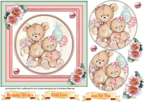 Gorgeous  Love Teddies  7x7