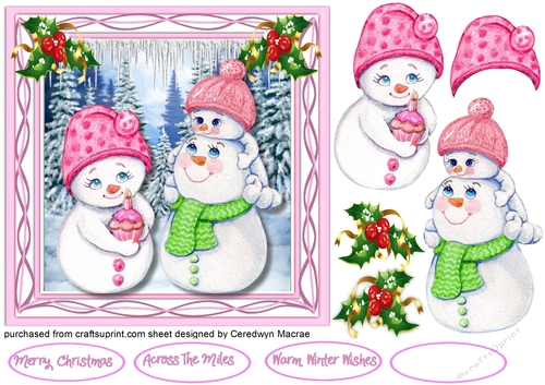 Gorgeous Snowmen Family 