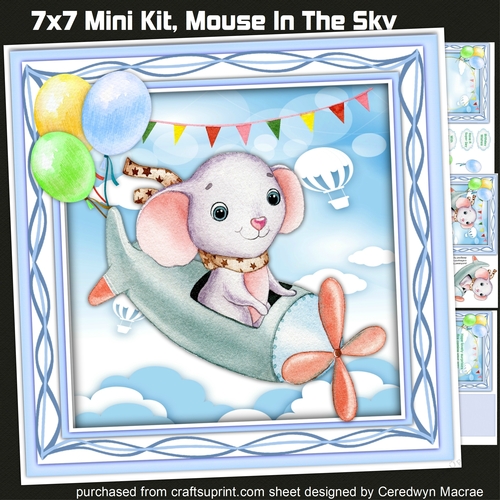 7x7 Mini Kit, Mouse In The Sky , Blue