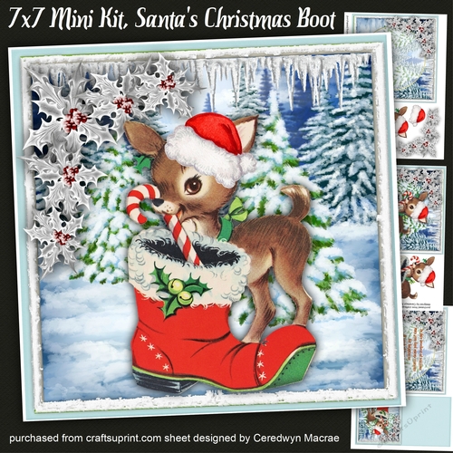 7x7 Mini Kit , Santas Christmas Boot