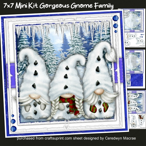7x7 Mini Kit , Gorgeous Gnome Family